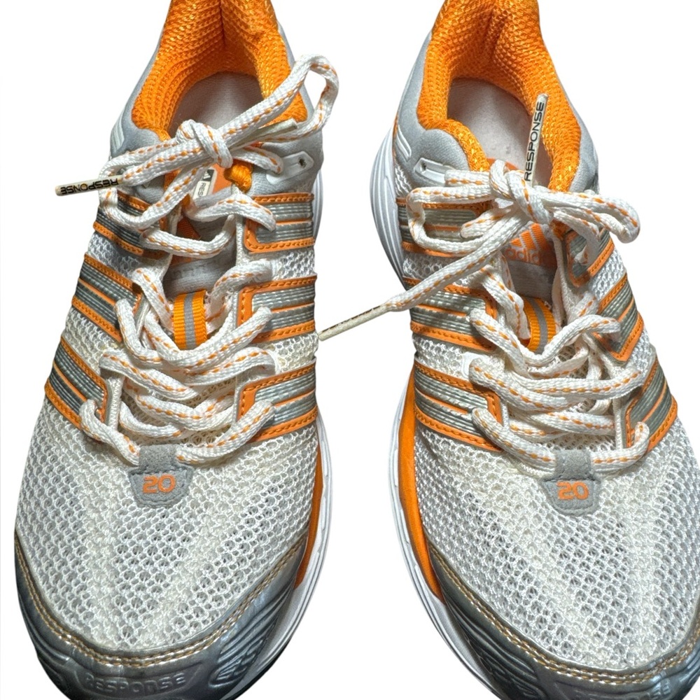 Adidas Women’s  Formotion Response 20 Orange White Size 6 Athletic Sneakers Mesh